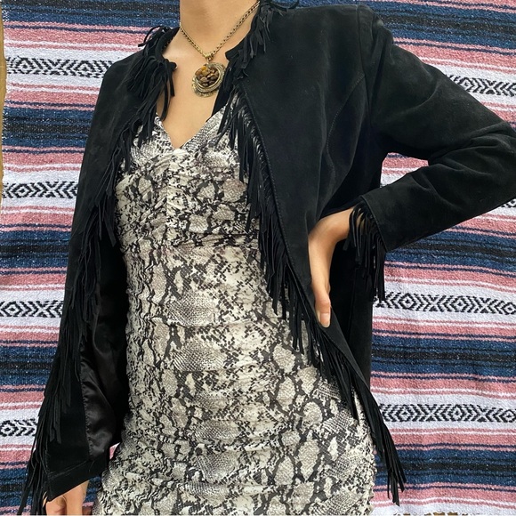 Vintage Pamela McCoy collections genuine leather black jacket  size xs - Picture 4 of 8